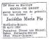 De geboorte advertentie van Jacintha Maria Pia Erich
